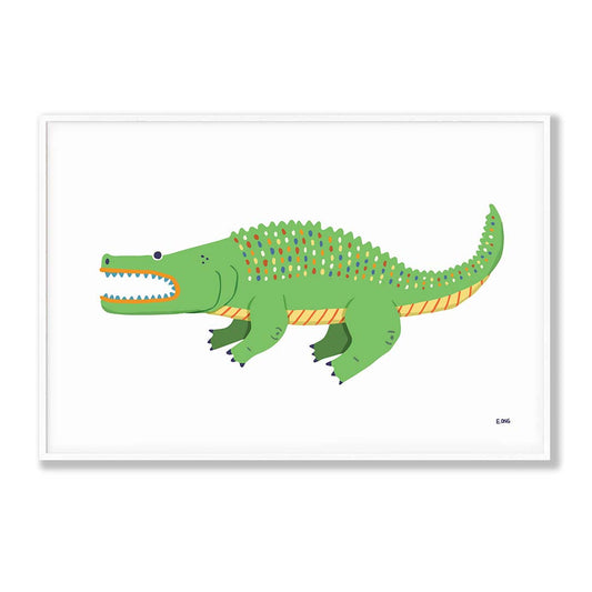 Alligator print by artist E. Ong