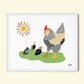 Chickens with Chicks - Fine Art Paper Print