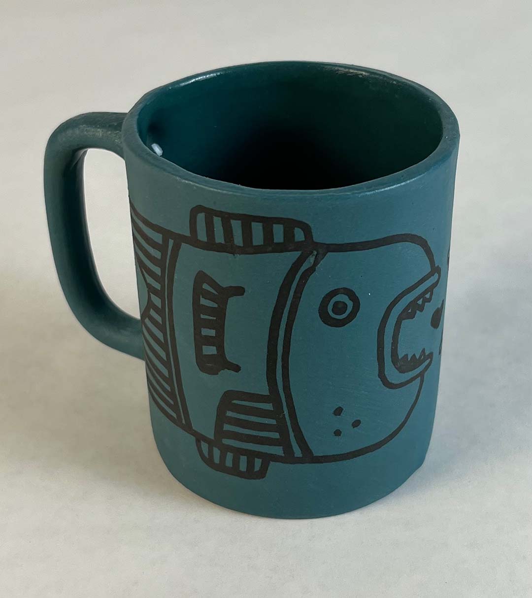 Fish with Teeth - Mini Coffee Mug / Espresso Cup