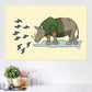 Rhino Wearing a Shirt - Fine Art Paper Print